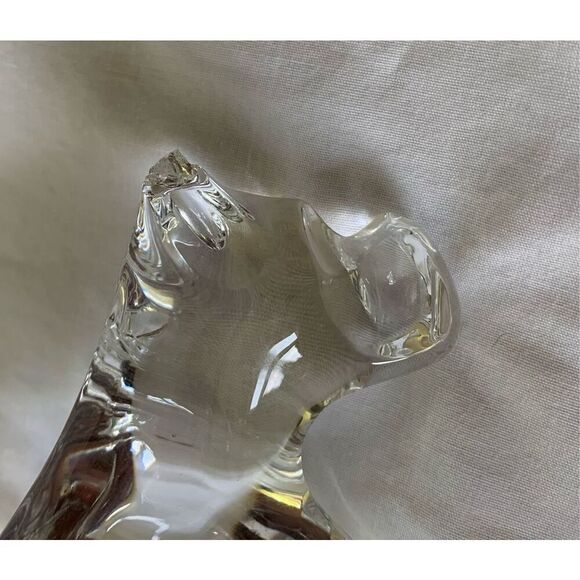 Baccarat Crystal Glass Boxer Dog Figurine CHIPPED EARS - Picture 8 of 8